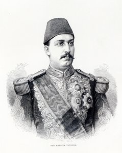 Portret van De Khedive Tawfig door English School